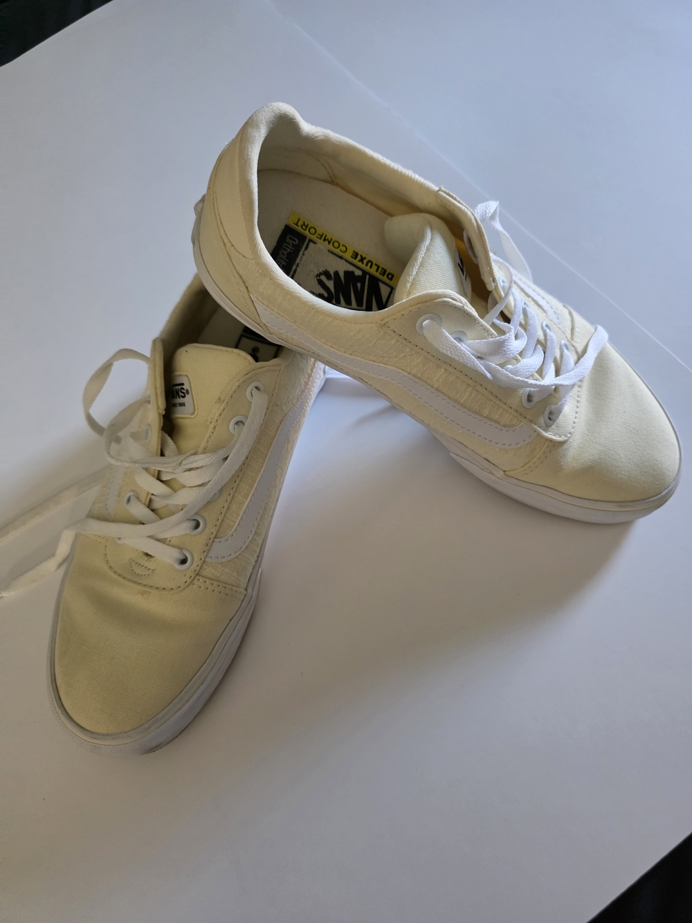 Vans Women's Old Skool Low Top Sneakers in Cream